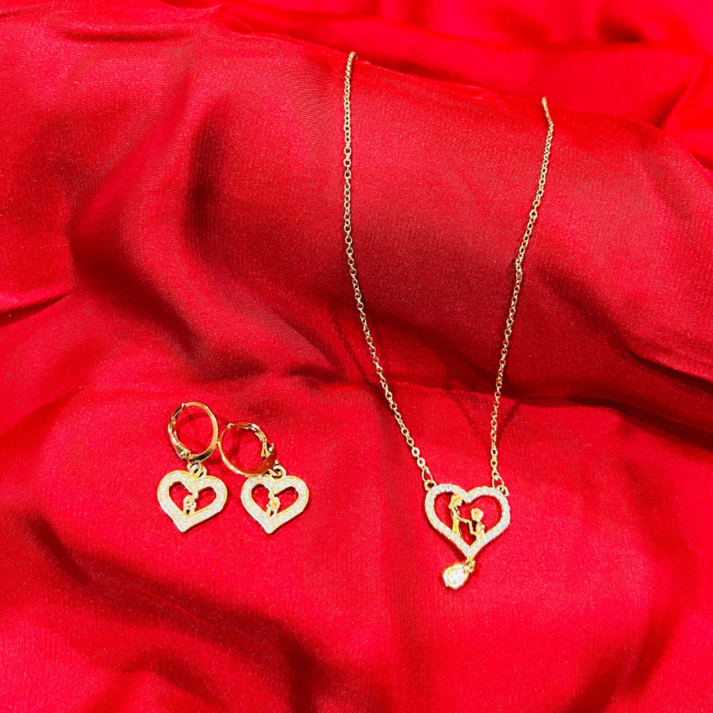 Heart shape jewellery set for girls