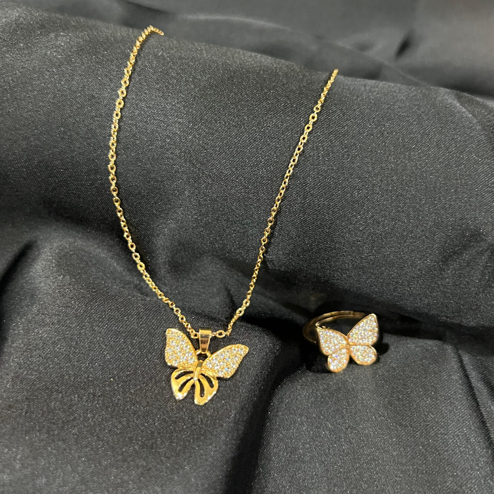 butterfly jewellery set