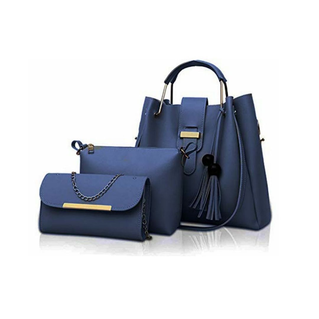 3 pcs of Stylish Ladies Handbags With Long Shoulders Strap