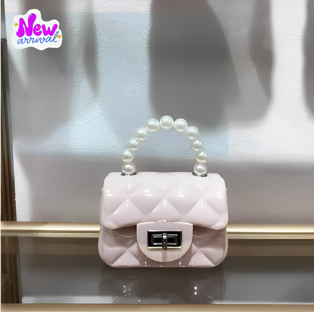 Exquisite Pearl-Embellished Mini Bag - The Ultimate Jelly Crossbody Purse for Fashionable Females